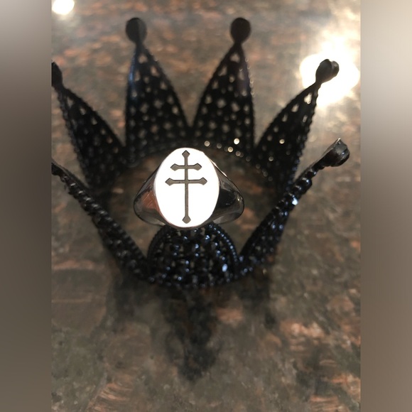 JOHNNY DEPP DOUBLE CROSS PIRATE RING NEW🔥 - Picture 5 of 10